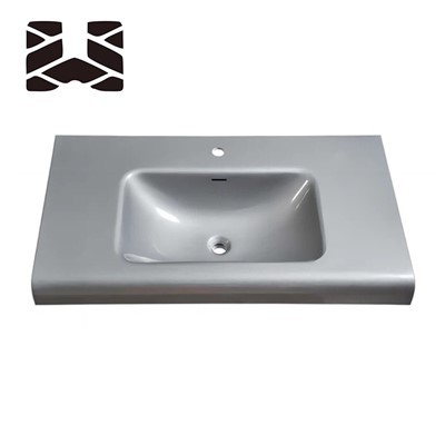 ग्रे रेज़िन बाथरूम सिंक
